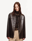 Firelady Fur American Focus Leather Biker Jacket