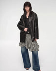 Fashionable Kosi leather windbreaker jacket