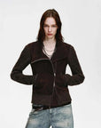 Nishino Twilight Italian sheepskin jacket - Brown front view