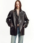 Firelady Fur Spray-Finish Sheepskin Blazer