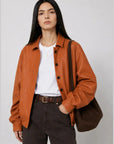 Heavy Wash Waxed Sheepskin Jacket Genuine Leather Outerwear "Sydney Reincarnation" Firelady Fur