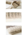 Women's jacquard wool hat knit texture and tassel detail
