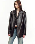 Firelady Fur Spray-Finish Sheepskin Blazer