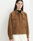 Twilight Knight cropped suede safari jacket - 04