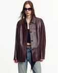 Firelady Fur American Focus Leather Biker Jacket