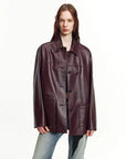 Firelady Fur American Focus Leather Biker Jacket