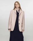 Firelady Fur Spray-Finish Sheepskin Blazer Eraser Pink