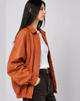 Heavy Wash Waxed Sheepskin Jacket Genuine Leather Outerwear "Sydney Reincarnation" Firelady Fur