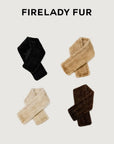 Women's woven mink fur scarf in Four colors – product and material detail | Firelady Fur