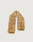 Women's woven mink fur scarf in Beige – product and material detail | Firelady Fur
