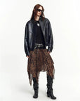 Fashionable Luke black waxed leather jacket full outfit