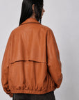 Heavy Wash Waxed Sheepskin Jacket Genuine Leather Outerwear "Sydney Reincarnation" Firelady Fur