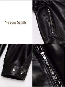 Firelady Fur Time Traveler waxed lambskin leather jacket product details