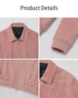 Witch Game leather pink suede jacket product details