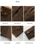 Firelady Fur Wander Free denim parka design details including buttons zipper cuffs and leather texture