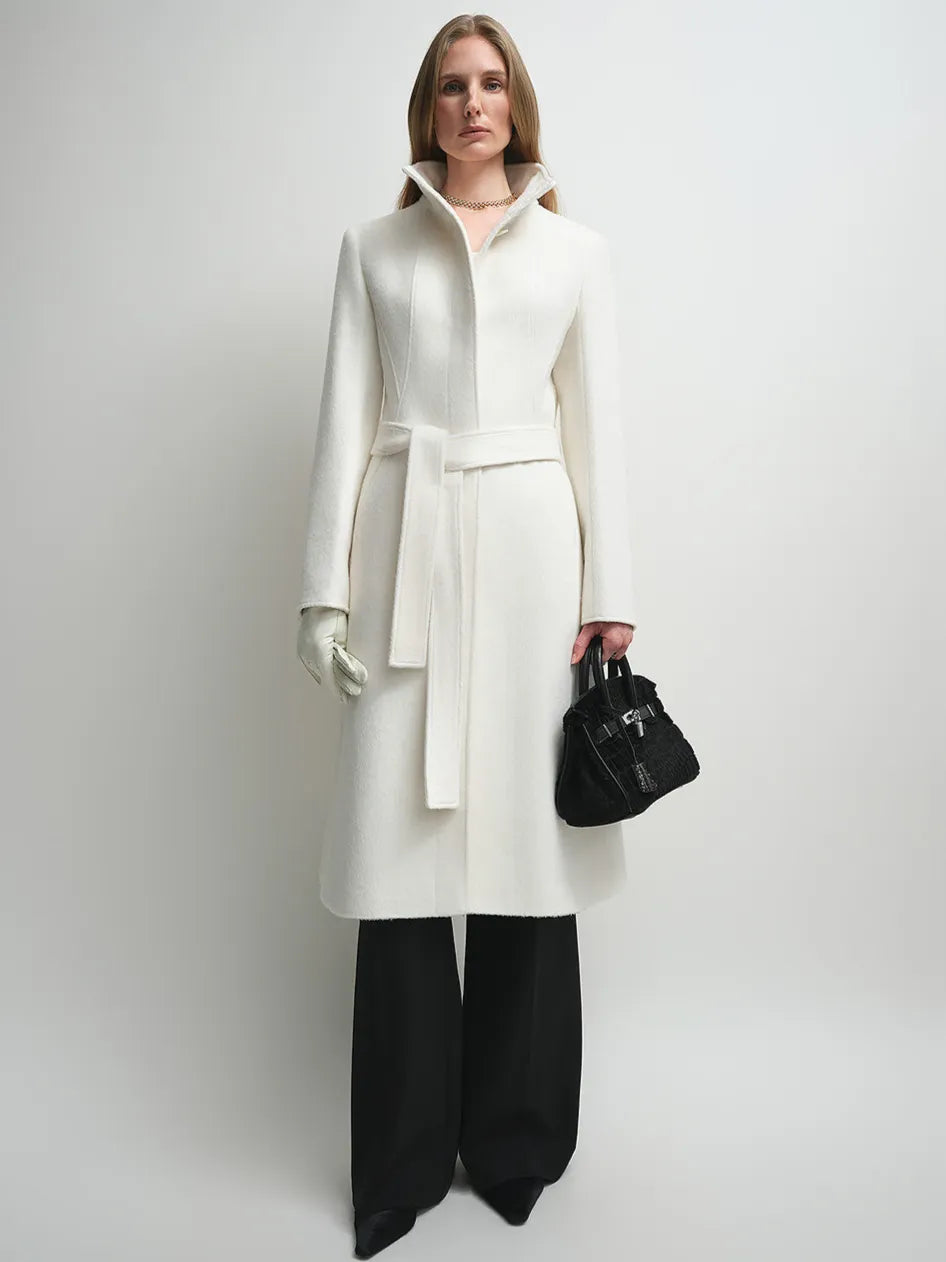 Firelady Fur Women's Alpaca-Wool A-Line Coat – Stand Collar