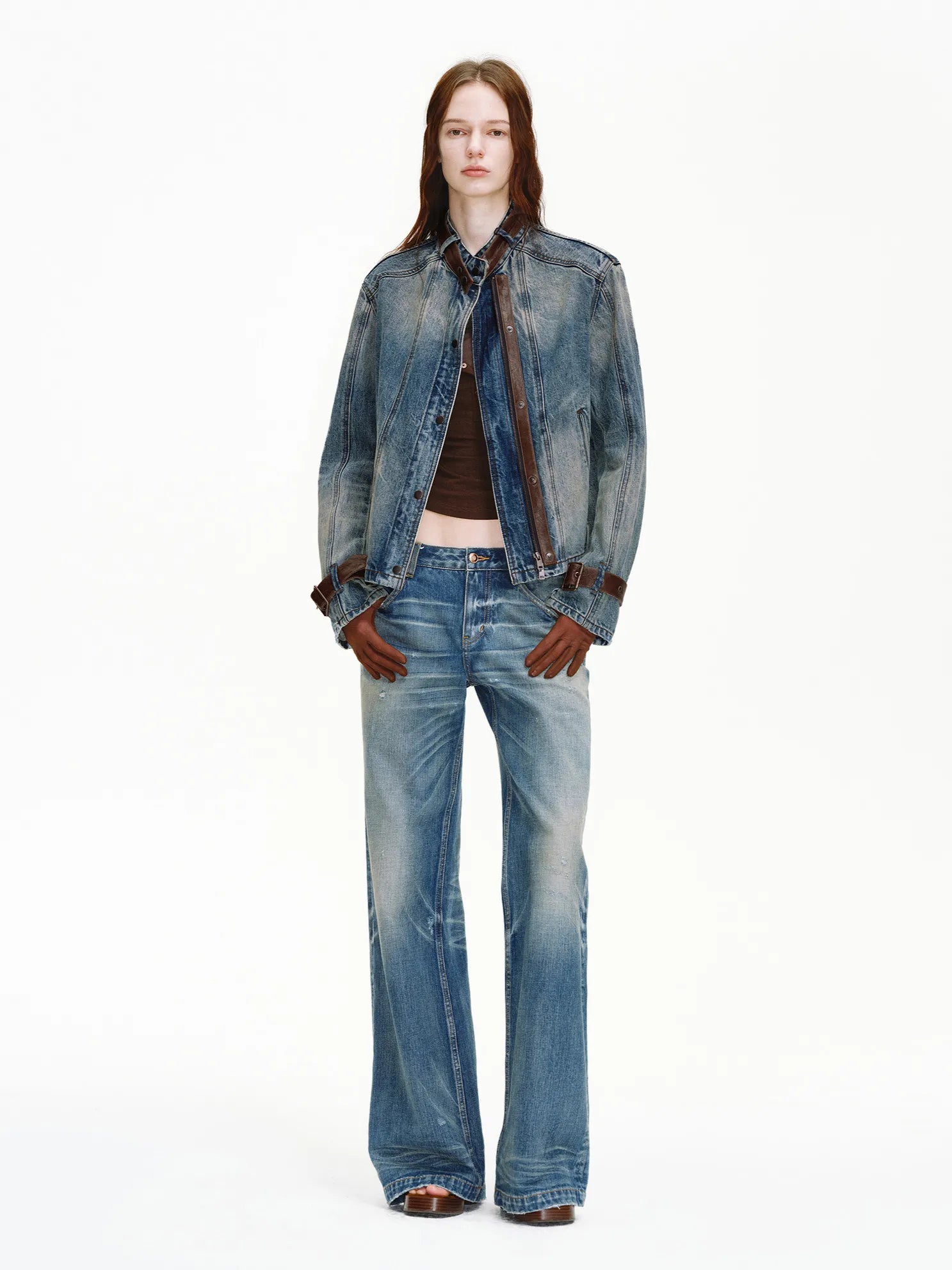 Firelady Fur Women's Selvedge Denim Jacket – Waxed Sheepskin Panels