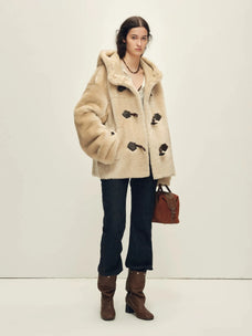 Firelady Fur Women's South African Loman Hooded Shearling Coat