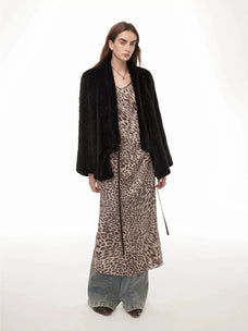 Firelady Fur Women's Copenhagen Mink Fur A-Line Coat with Double-Sided Knit Texture "Quiet Luxe"