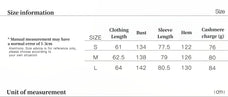 Fireladyfur Day and Night Rider detachable fox fur collar down jacket size information chart