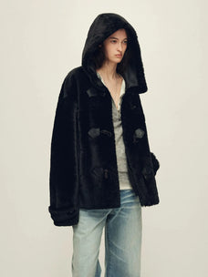 Firelady Fur Women's South African Loman Hooded Shearling Coat