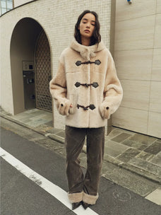 Firelady Fur Women's South African Loman Hooded Shearling Coat