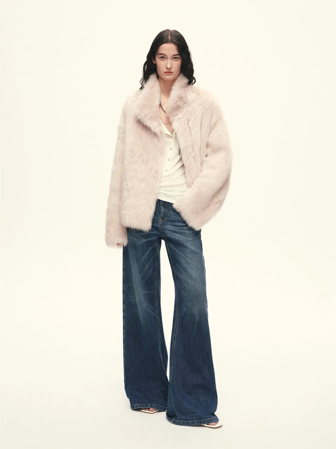 Firelady Fur Women's Toscana Shearling Coat – Convertible Stand Collar