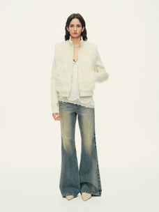 Firelady Fur Women's Italian Tuscan Shearling Coat – Detachable Knit Sleeves & Convertible Collar
