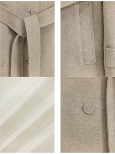 “3 Looks in One Coat” Firelady Fur Women's Alpaca Wool Coat with Detachable Cape "Elegant Silhouette"
