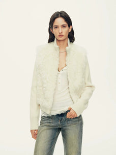Firelady Fur Women's Italian Tuscan Shearling Coat – Detachable Knit Sleeves & Convertible Collar