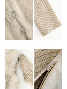 Firelady Fur Women's Italian Tuscan Shearling Coat – Detachable Knit Sleeves & Convertible Collar