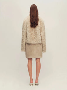 Firelady Fur Women's Cropped Curly Toscana Shearling Jacket