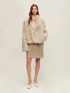 Firelady Fur Women's Cropped Curly Toscana Shearling Jacket