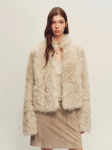 Firelady Fur Women's Cropped Curly Toscana Shearling Jacket