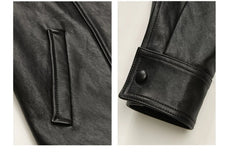 Veste croisée pour femme en daim et peau de mouton cirée « Mali » de Firelady Fur