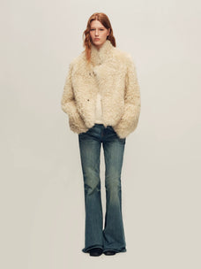 Firelady Fur Women's Reversible Shearling Jacket - Toscana in Golden Brown - view 3
