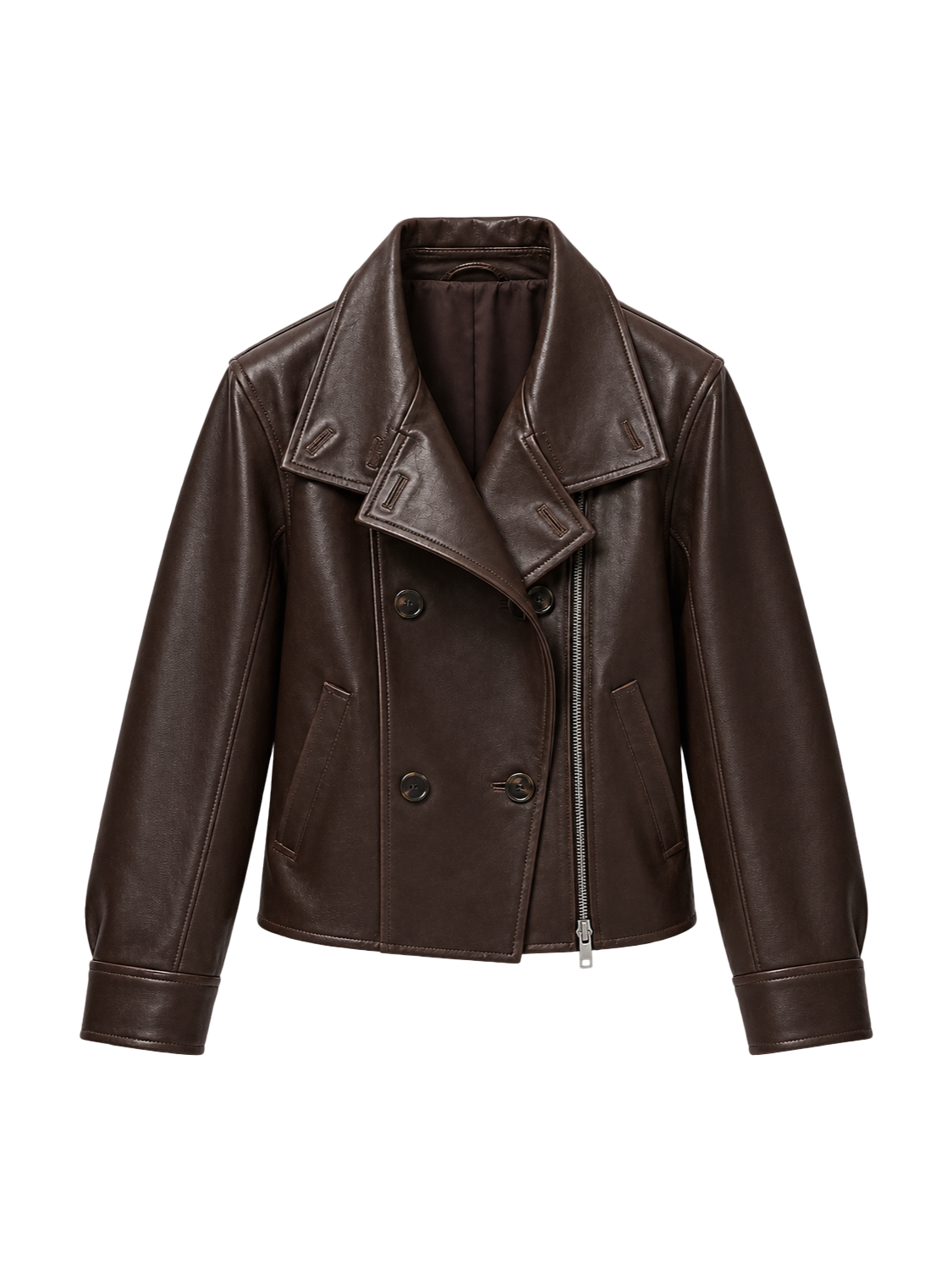 Firelady Fur Women's Suede & Waxed Sheepskin Double-Breasted Jacket "Mali"