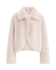 "Autumn Secret" Pink Lapel Tuscan Straight Fur Sheepskin Short Jacket