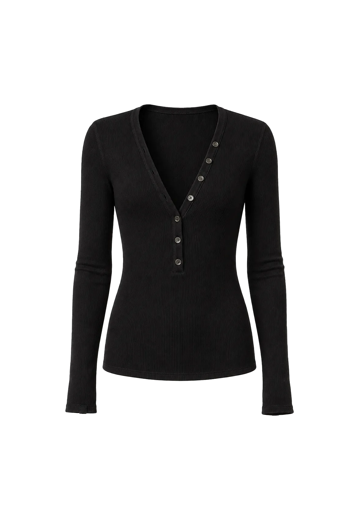 FireladyFur Brand Slim Fit Tencel Wool Women's Slim Fit Henley T-Shirts Short/Long Sleeve V-Neck Button Knitted Bottoming Basic Tops"Pure Fashion"