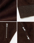 Firelady Fur Italian Sheepskin Leather Jacket Women - Merino Wool Knit Short Coat "Nishino Twilight"