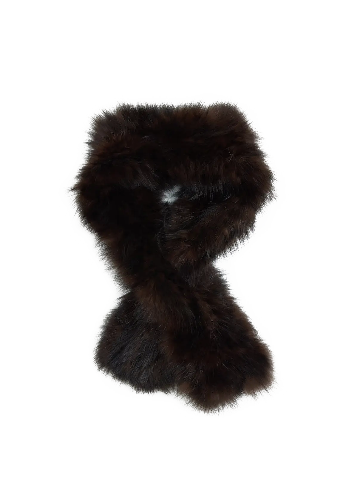 Women's vintage woven mink fur scarf in Purple-Gray – cutout product view | Firelady Fur
