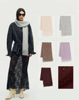 Firelady Fur Soft Shimmer Merino Wool & Cashmere Fringe Scarf with Metallic Sparkle