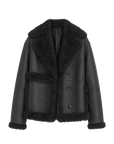 Firelady Fur Toscana Shearling Coat | Asymmetric Oversized Fur Leather Jacket "Oppenheimer"