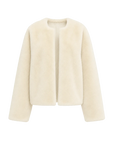 Firelady Fur Women's Australian Merino Shearling Jacket - Round Neck Short Coat "Quiet Warmth"