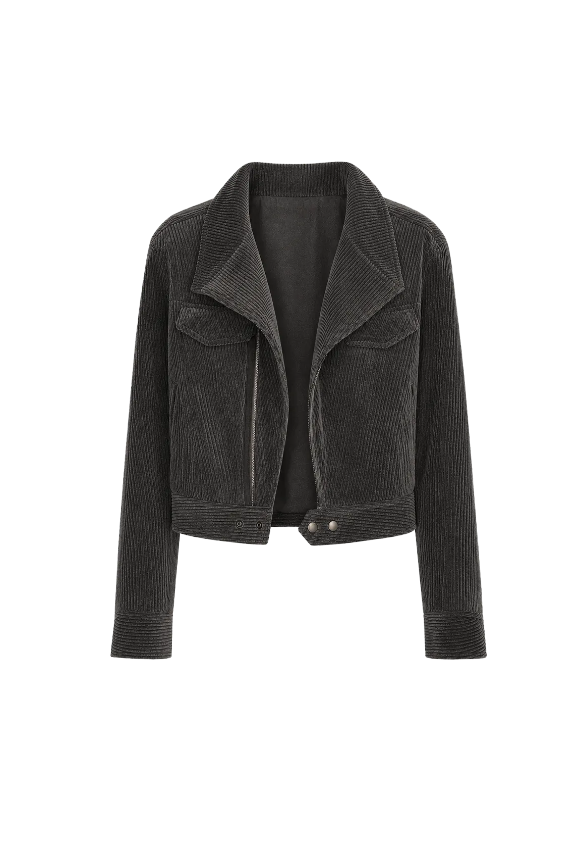 Veste de motard courte pour femme FireladyFur - Manteau moto en jean floqué