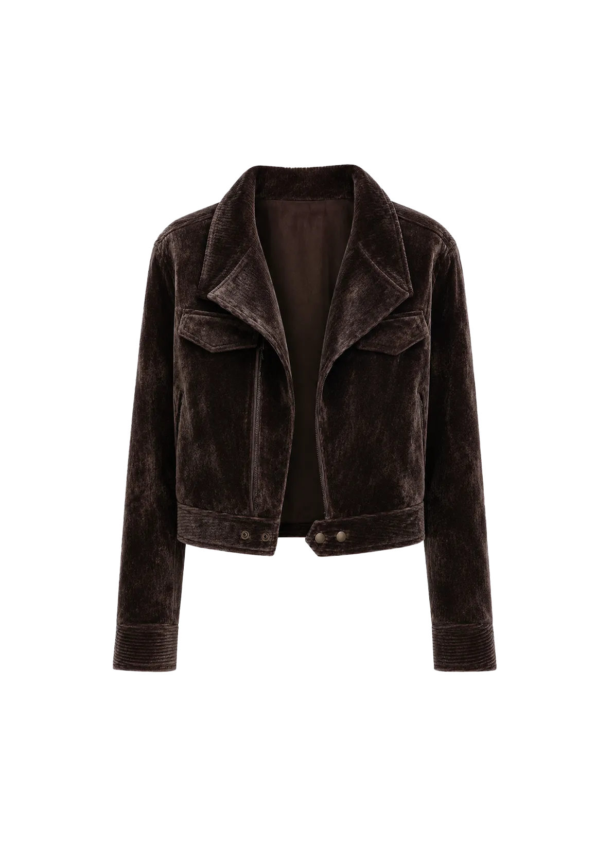 Veste de motard courte pour femme FireladyFur - Manteau moto en jean floqué