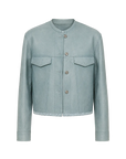 Firelady Fur Women’s Cropped Leather Jacket in Premium Lambskin "Sunset Escape"