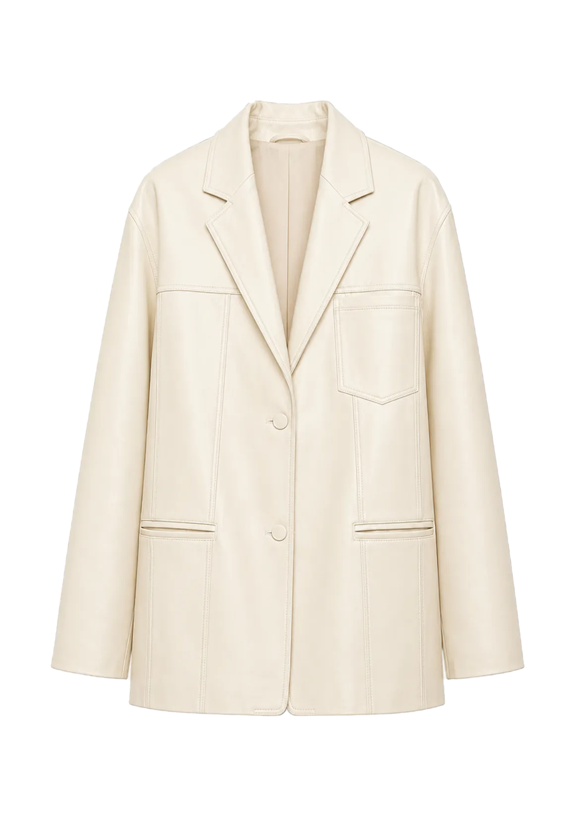 Firelady Fur Oversized Leather Blazer vegetable-tanned suede product cutout