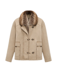 Firelady Fur Women's Goose Down Fur Parka with Detachable Raccoon Fur Hood“Hearthside Simmer”