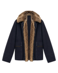 Firelady Fur Women's Goose Down Fur Parka with Detachable Raccoon Fur Hood“Hearthside Simmer”